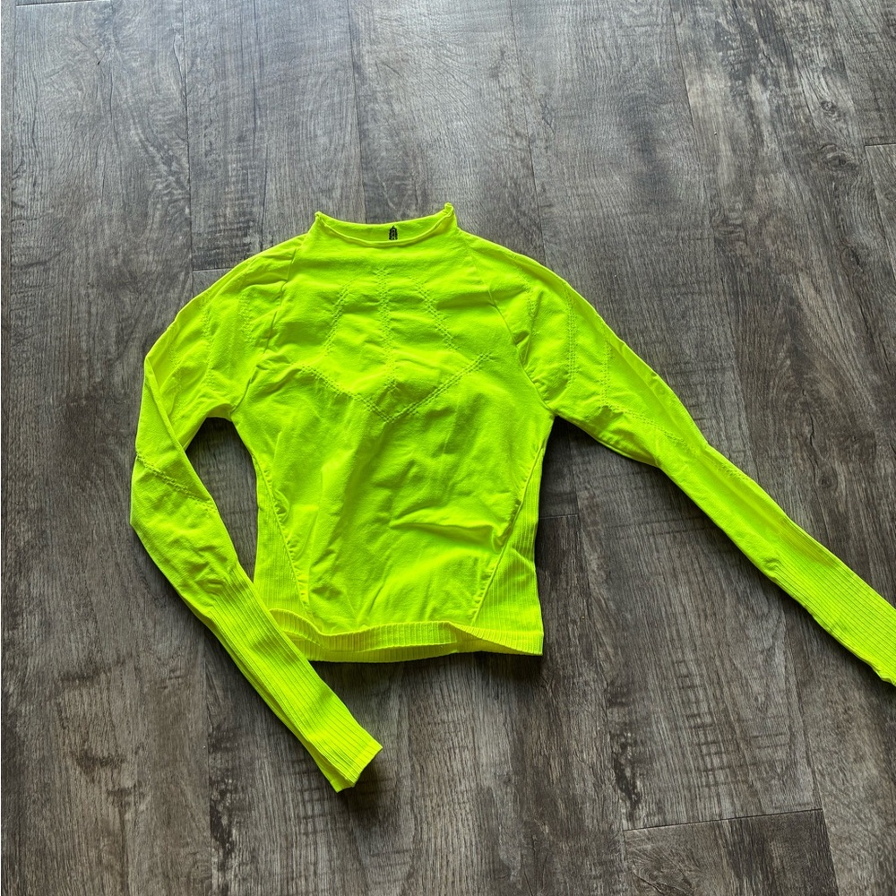 FP Movement by Free People Vibrant Lime Long Sleeve Top